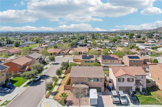 bird's eye view with a residential view