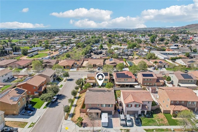 aerial view featuring a residential view