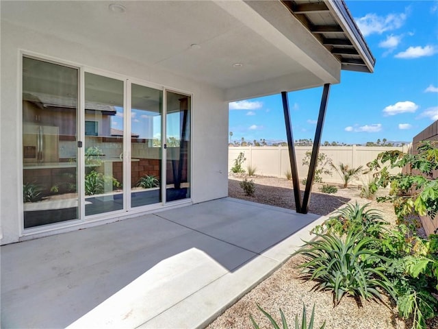 view of patio with a fenced backyard