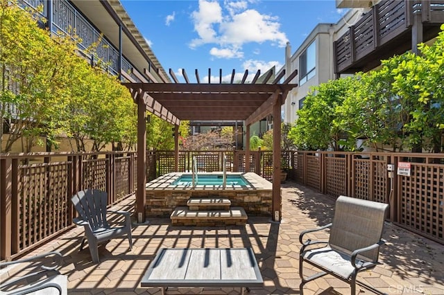 view of patio with a pergola