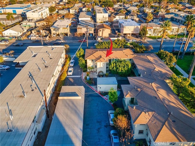 drone / aerial view with a residential view