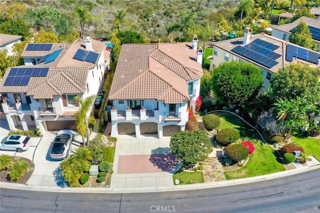 bird's eye view featuring a residential view