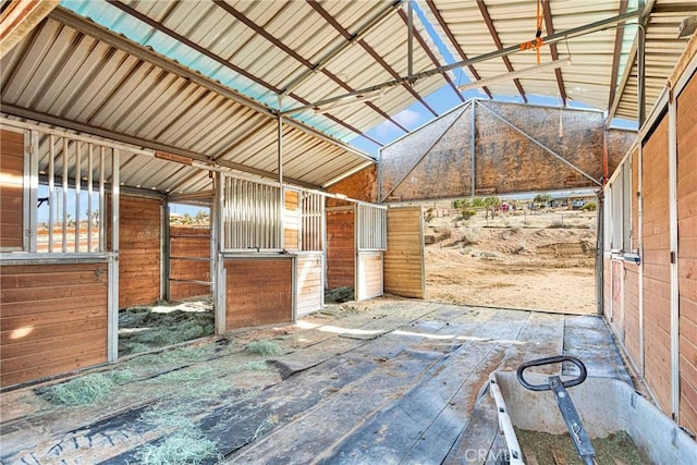 view of horse barn