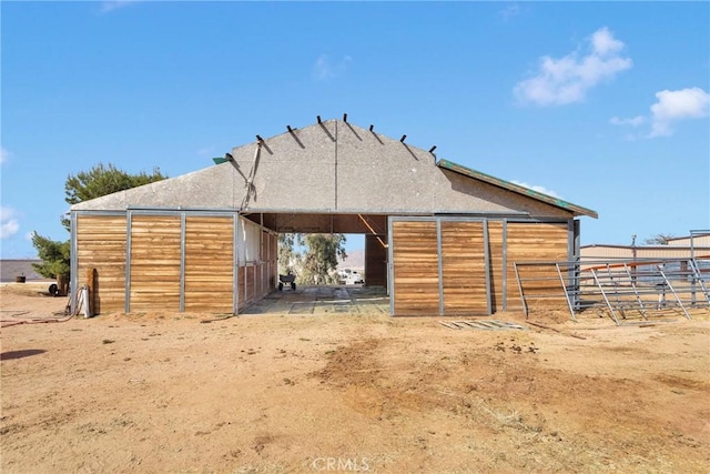 view of horse barn