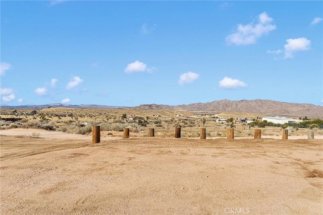 mountain view featuring a rural view and view of desert