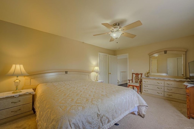 22633 Inspiration Pt, Canyon Lake, CA 92587 - carpeted bedroom featuring ceiling fan
