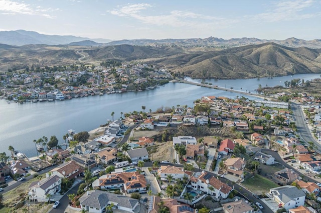 22633 Inspiration Pt, Canyon Lake, CA 92587 - bird's eye view with a residential view and a water and mountain view