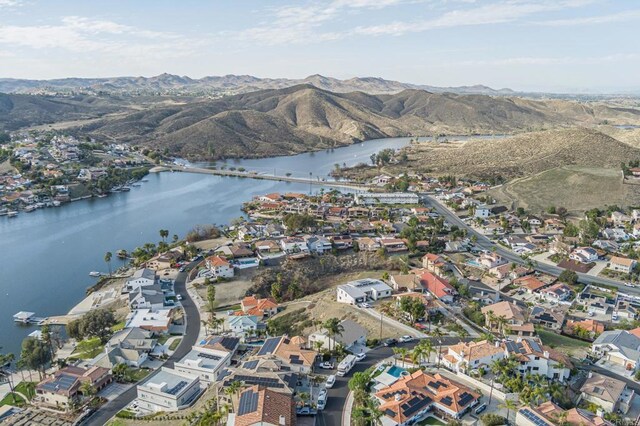 22633 Inspiration Pt, Canyon Lake, CA 92587 - aerial view featuring a residential view and a water and mountain view