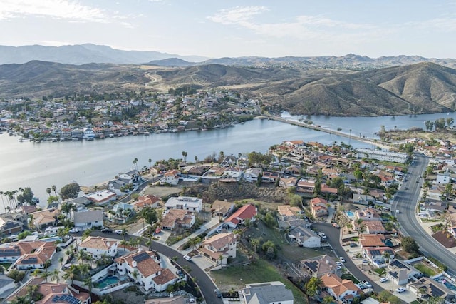 22633 Inspiration Pt, Canyon Lake, CA 92587 - bird's eye view with a residential view and a water and mountain view