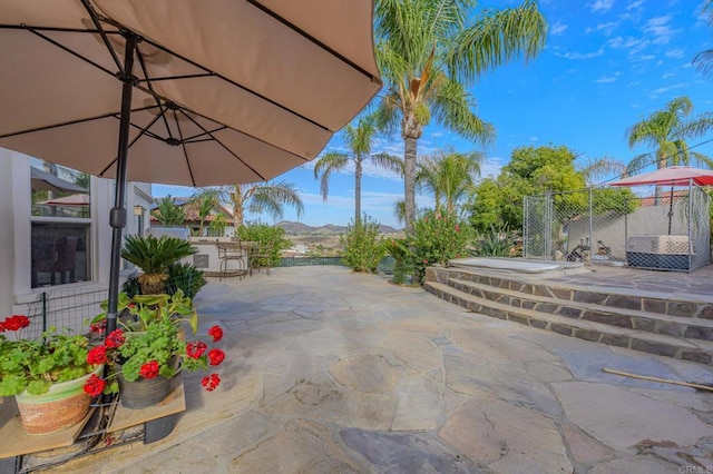 22633 Inspiration Pt, Canyon Lake, CA 92587 - view of patio / terrace featuring fence