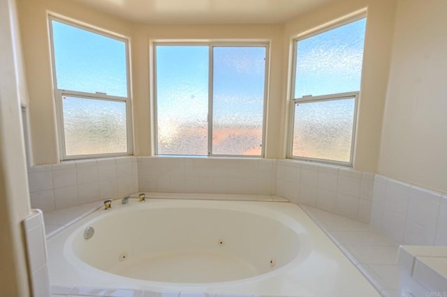 22633 Inspiration Pt, Canyon Lake, CA 92587 - full bathroom with a tub with jets and a healthy amount of sunlight