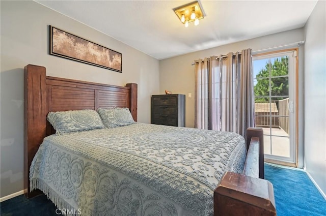 carpeted bedroom with baseboards