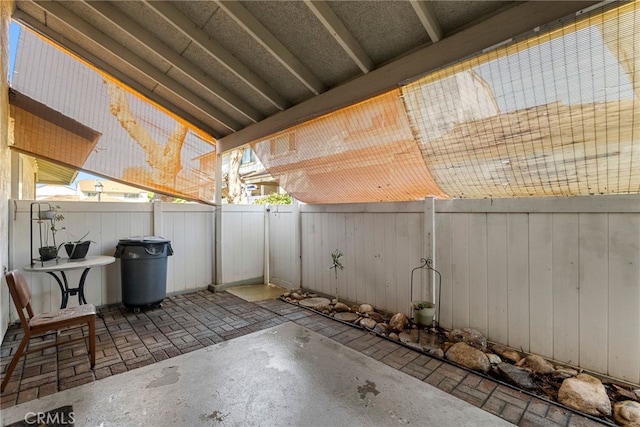 view of patio / terrace featuring a fenced backyard