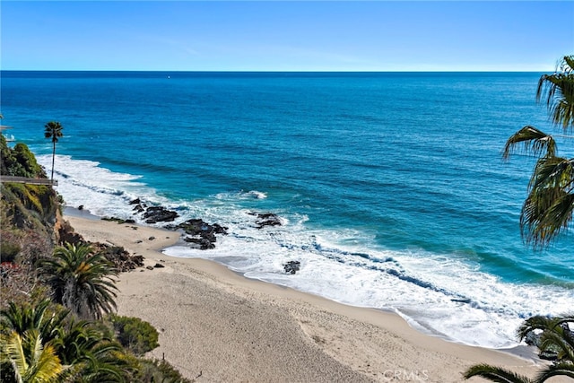 water view featuring local beach