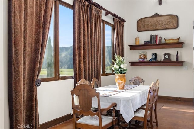 dining room with baseboards