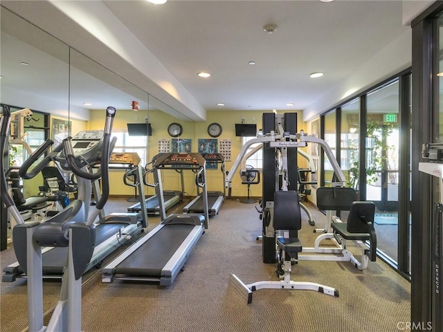 21345 Hawthorne Blvd Unit 415, Torrance, CA 90503 - workout area with recessed lighting