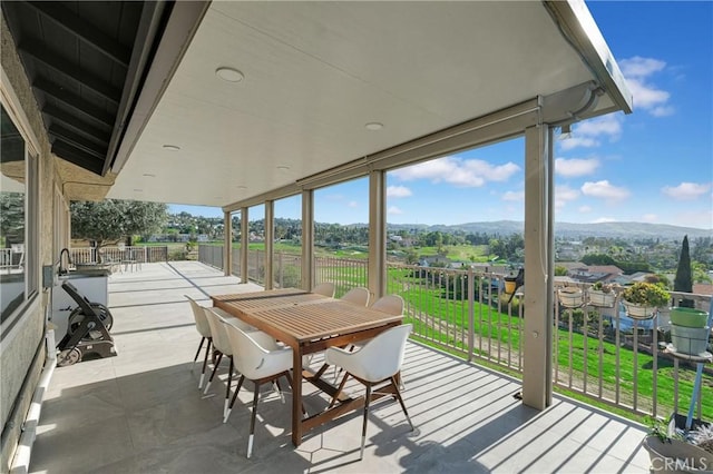 exterior space featuring a balcony