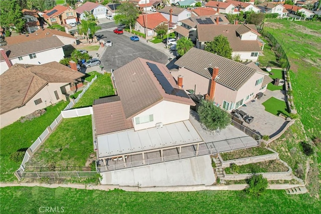 drone / aerial view with a residential view