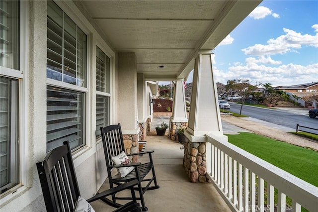 balcony with covered porch