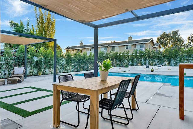 exterior space with a patio and fence