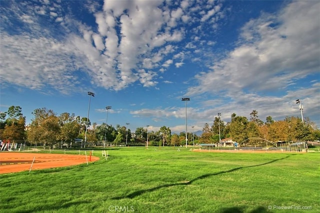 surrounding community featuring a lawn