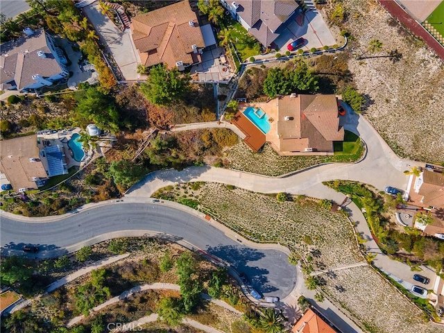 aerial view with a residential view