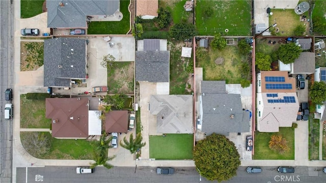 bird's eye view with a residential view