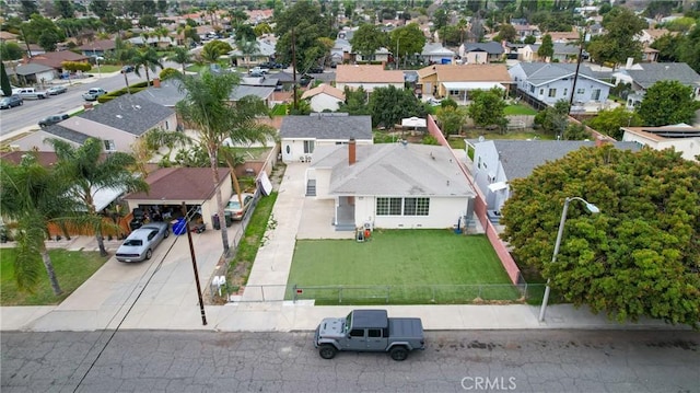 birds eye view of property featuring a residential view