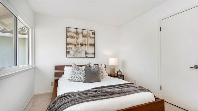 bedroom with carpet flooring