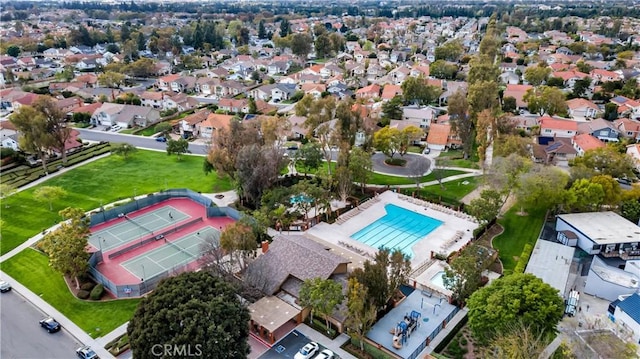 drone / aerial view with a residential view