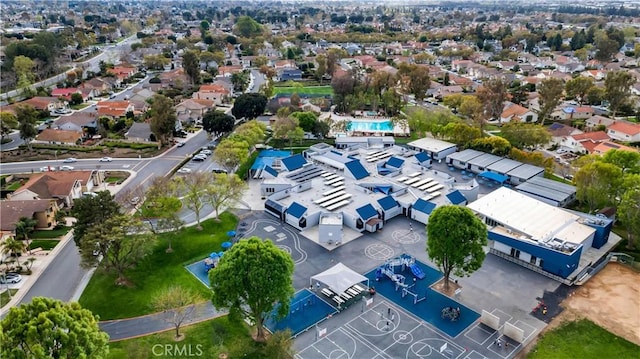 aerial view featuring a residential view