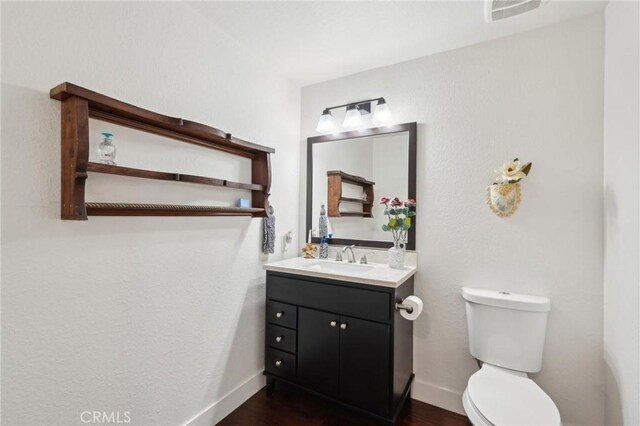 22176 Dogie Pl, Canyon Lake, CA 92587 - bathroom with vanity and wood finished floors