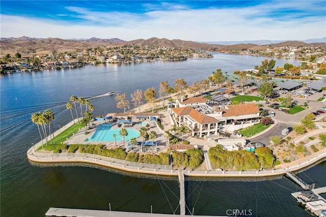22176 Dogie Pl, Canyon Lake, CA 92587 - aerial overview of property's location with a water and mountain view