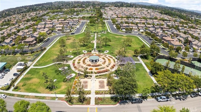 drone / aerial view with a residential view