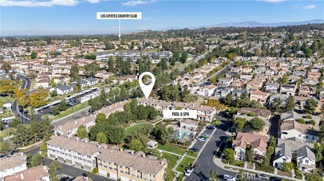 aerial view featuring a residential view