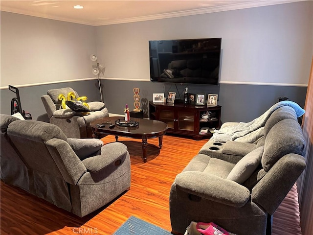 101 S Spruce St Unit 103, Escondido, CA 92025 - living area with wood finished floors and ornamental molding