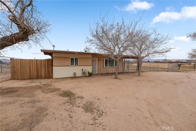 exterior space featuring fence