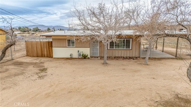 view of front of property with fence