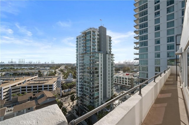 balcony featuring a view of city