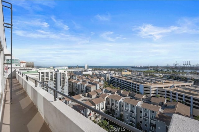 balcony with a city view