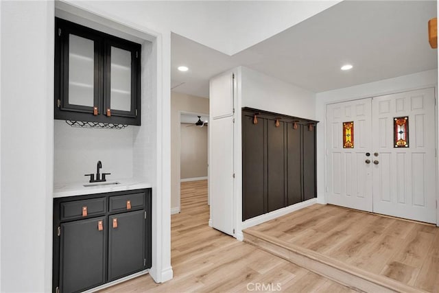 12899 Rain Shadow Rd, Victorville, CA 92395 - foyer entrance featuring recessed lighting, light wood-style flooring, and baseboards