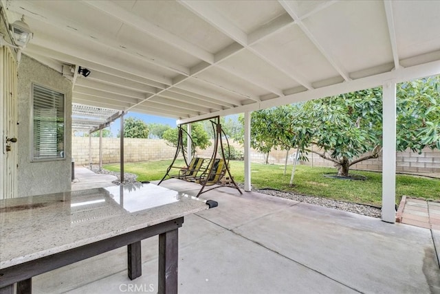 view of patio / terrace with a fenced backyard