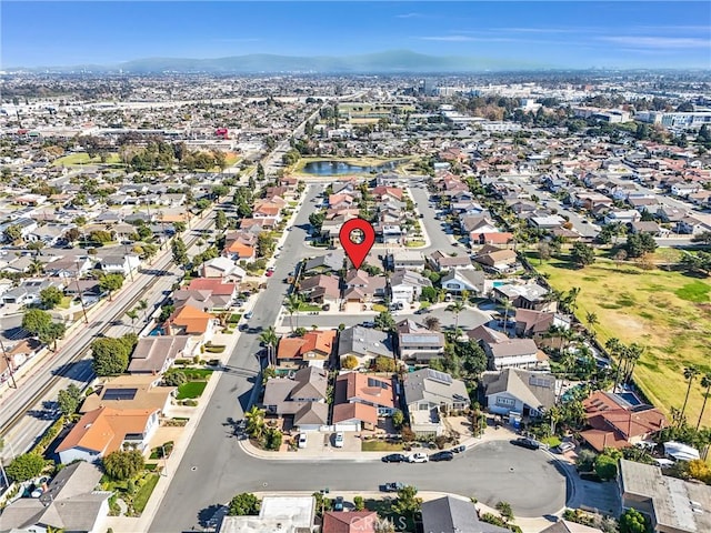 drone / aerial view with a residential view