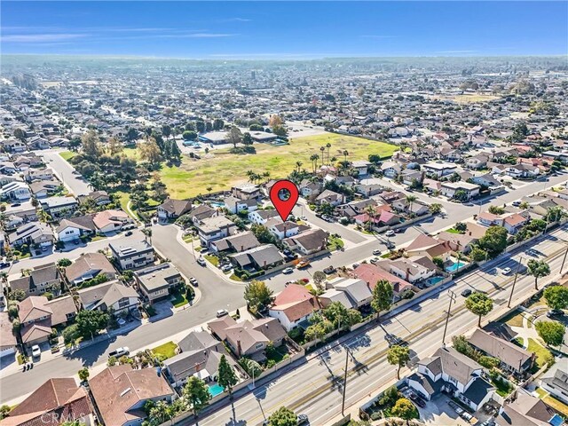 aerial view featuring a residential view