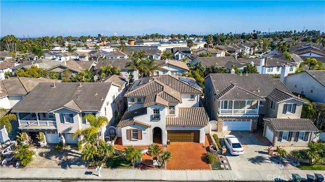 drone / aerial view with a residential view