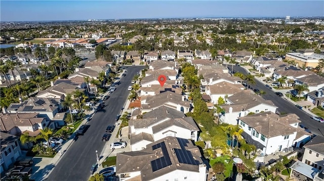 drone / aerial view with a residential view