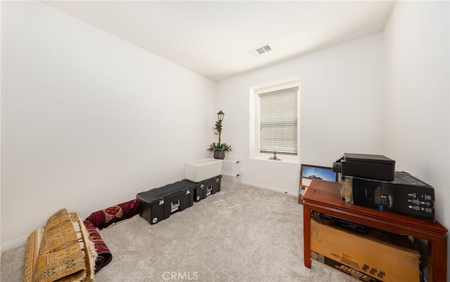 interior space with visible vents and baseboards