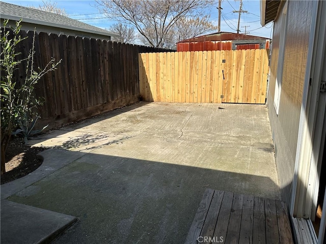 view of patio with fence