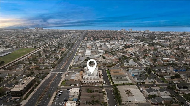 aerial view with a view of city