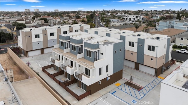 aerial view with a residential view